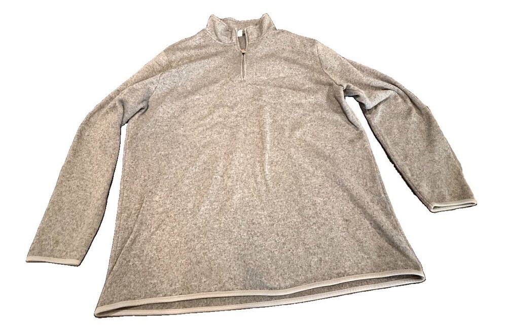 Saddlebred Mens XLT Gray Quarter Zip Pullover Sweater Long Sleeve Casual
